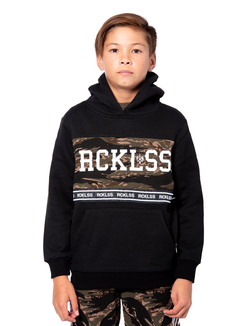Young and Reckless Boys Youth - Tops - Hoodies Youth Lane Change Streamline Hoodie - Black