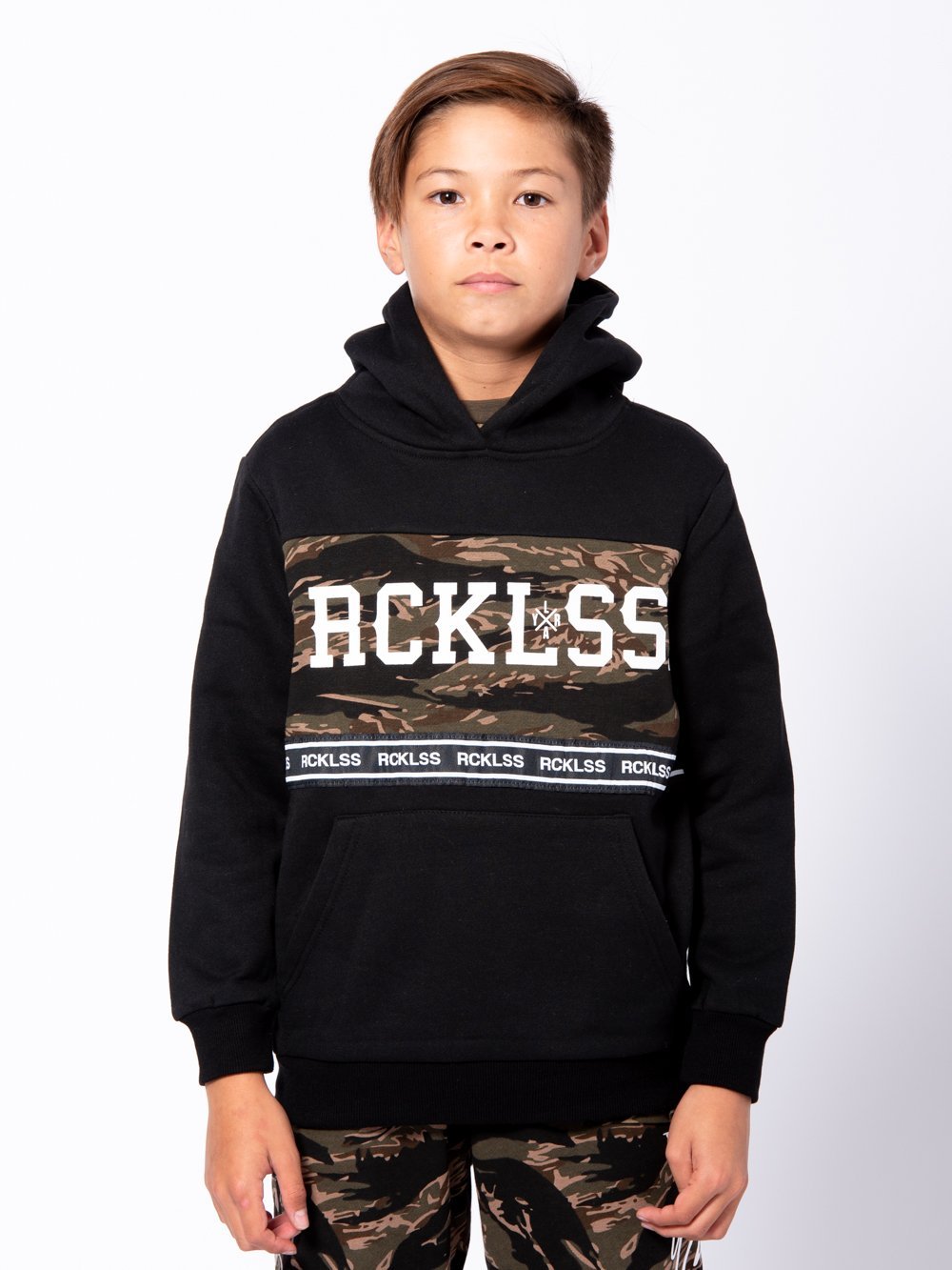 Young and Reckless Boys Youth - Tops - Hoodies Youth Lane Change Streamline Hoodie - Black