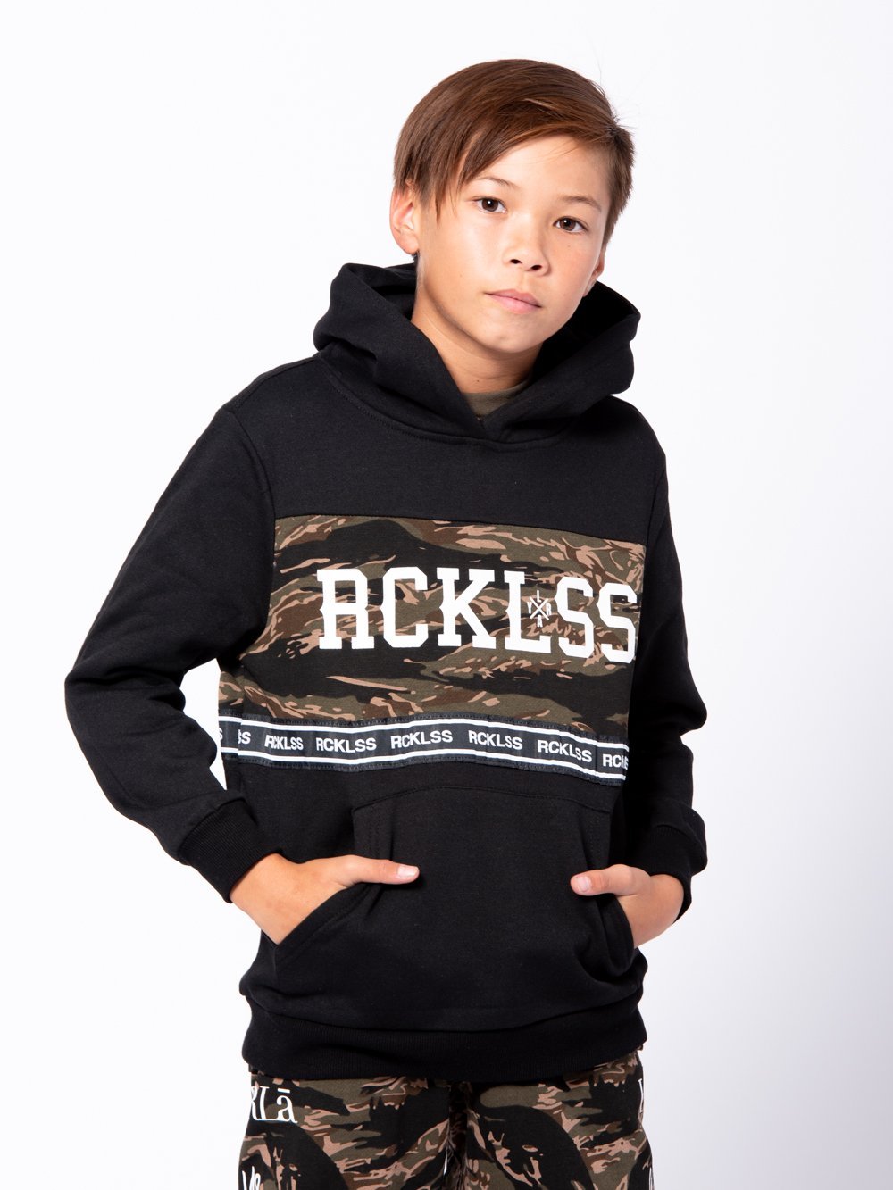 Young and Reckless Boys Youth - Tops - Hoodies Youth Lane Change Streamline Hoodie - Black