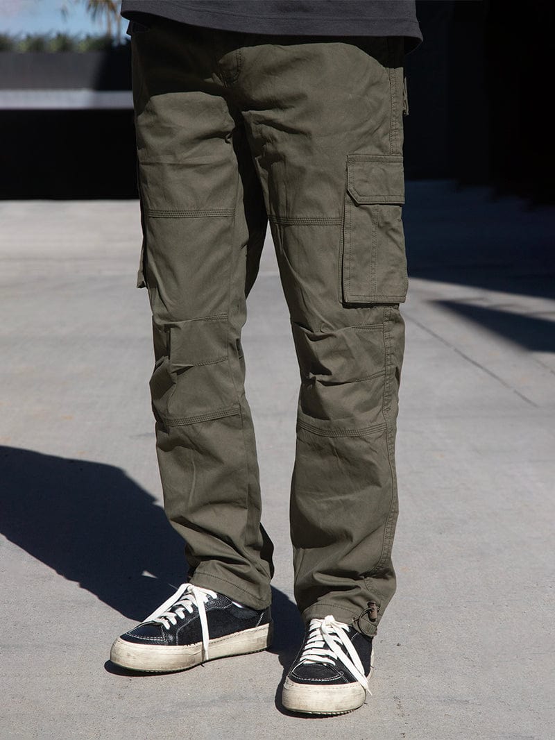 Young and Reckless Mens - Bottoms - Cargos Ambush Cargo Pants - Olive