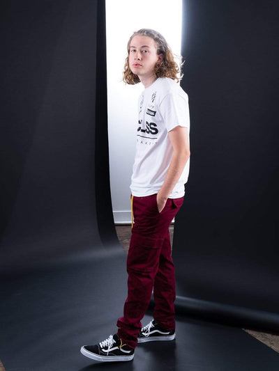 Young and Reckless Mens - Bottoms - Cargos Exploit Cargo Pants - Burgundy