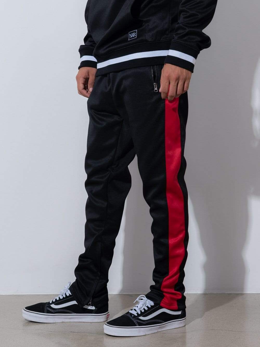 Sagemont Track Pants - Black/Red – Young Reckless