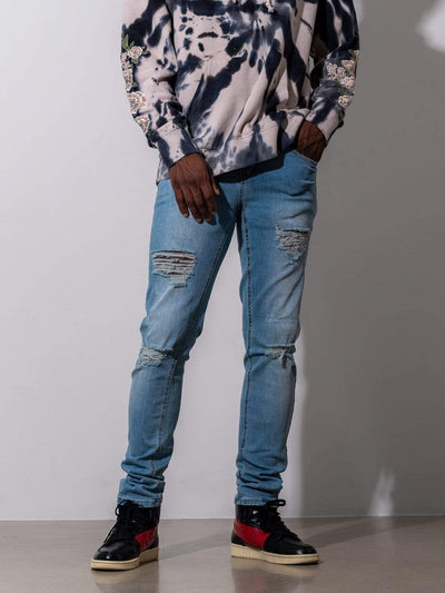 Young and Reckless Mens - Denim Carthage Jeans - Light Indigo