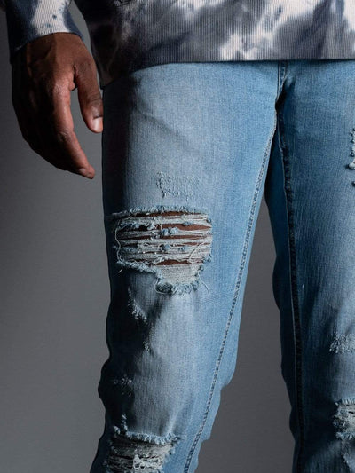 Young and Reckless Mens - Denim Carthage Jeans - Light Indigo