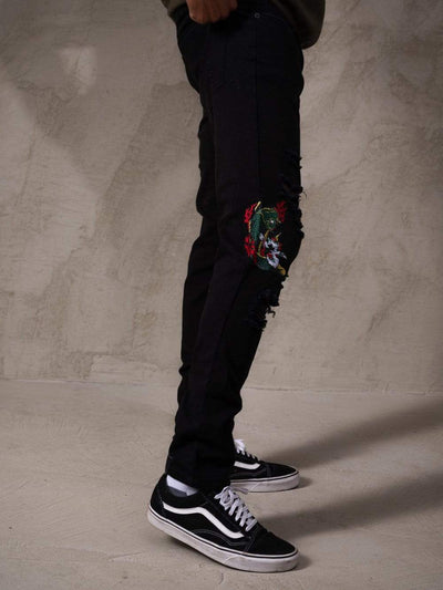 Young and Reckless Mens - Denim Dragon Denim - Black