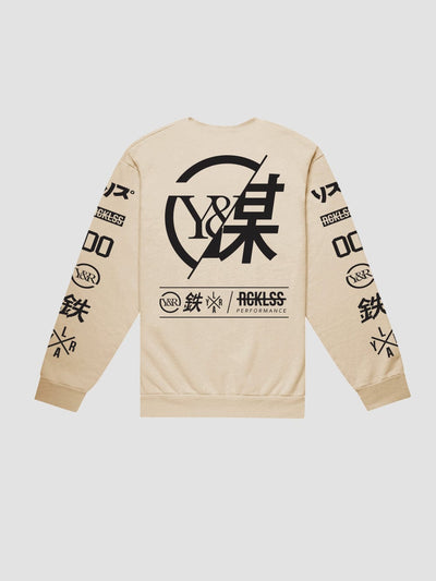 Young and Reckless Mens - Fleece - Crewnecks Strike Thru Crewneck - Natural