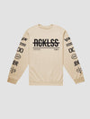 Young and Reckless Mens - Fleece - Crewnecks Strike Thru Crewneck - Natural