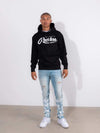 Young and Reckless Mens - Fleece - Hoodies Big R Script Hoodie- Black/White