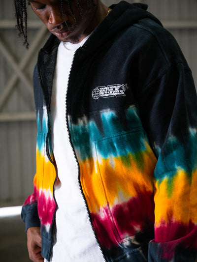 Young and Reckless Mens - Fleece - Hoodies World Tour Utility Hoodie - Tie Dye