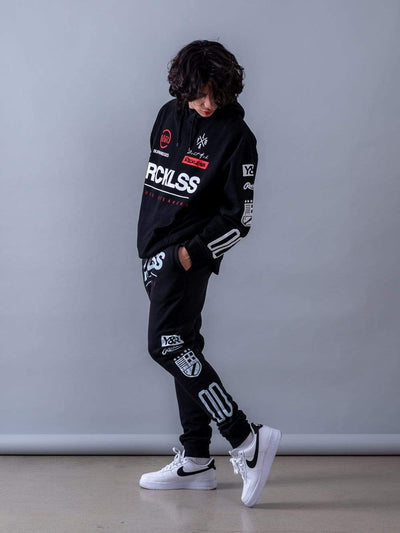 Young and Reckless Mens - Fleece - Sweatpants Fast Track Sweatpants - Black/White