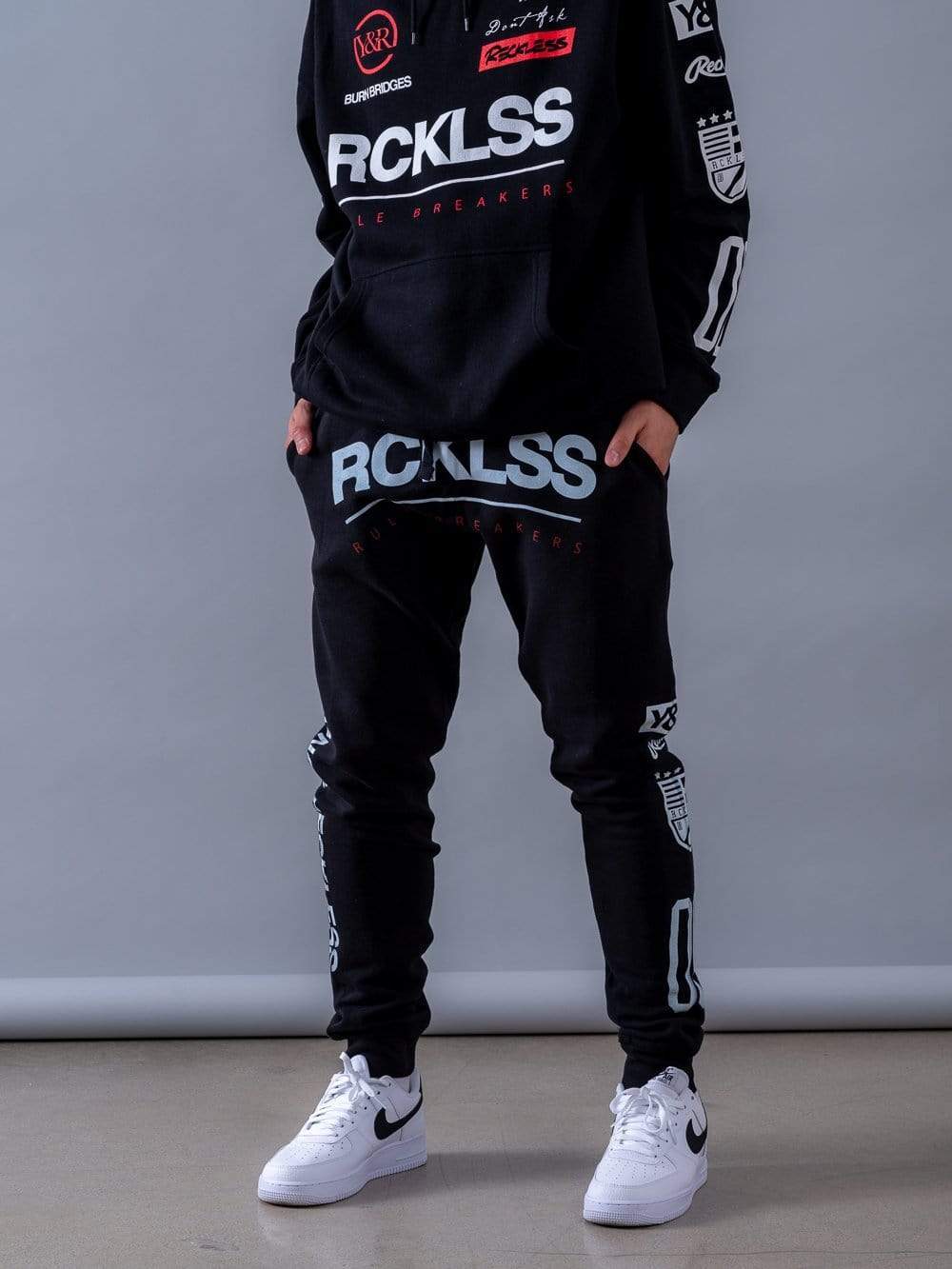 Fast Track Sweatpants - Black/White