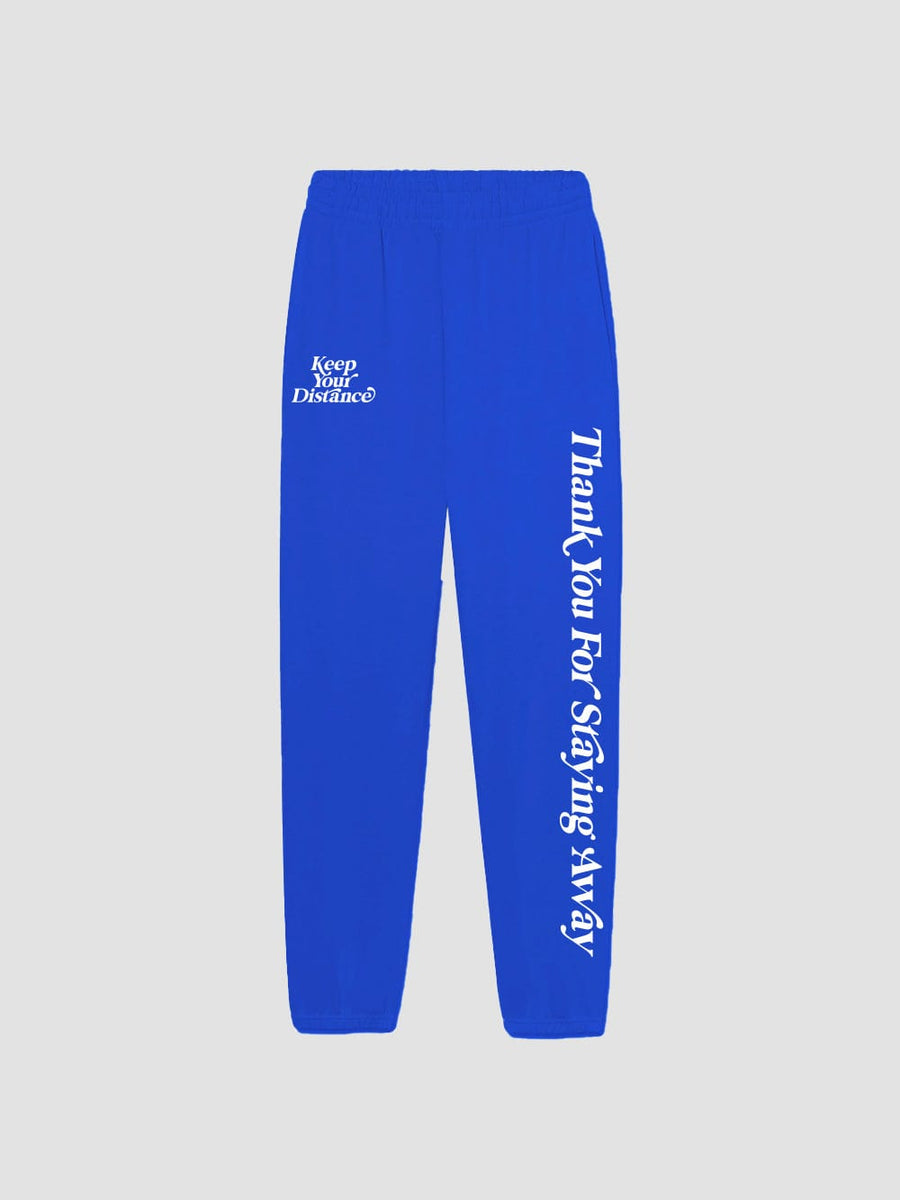 Keep Your Distance Sweatpants - Royal Blue