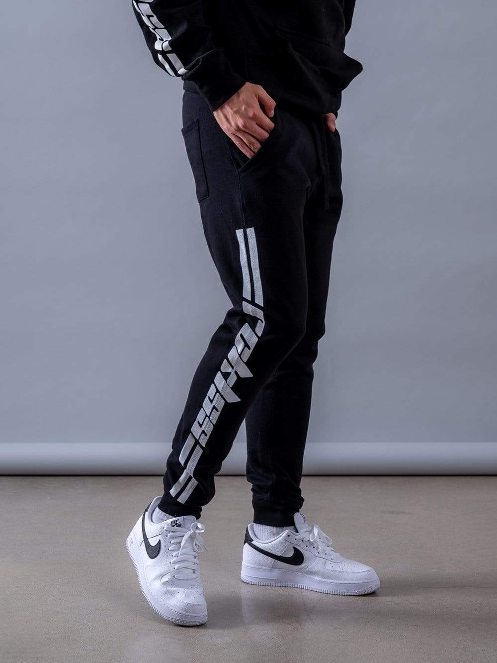 Racer Sweatpants - Black/White