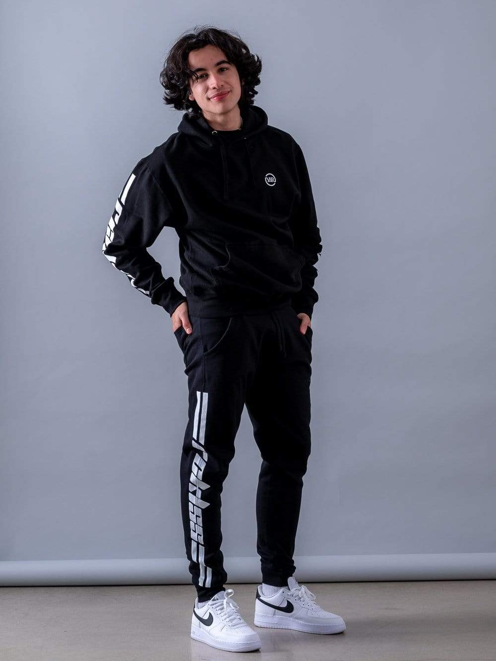 Young and Reckless Mens - Fleece - Sweatpants Racer Sweatpants - Black/White