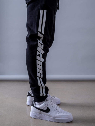 Young and Reckless Mens - Fleece - Sweatpants Racer Sweatpants - Black/White