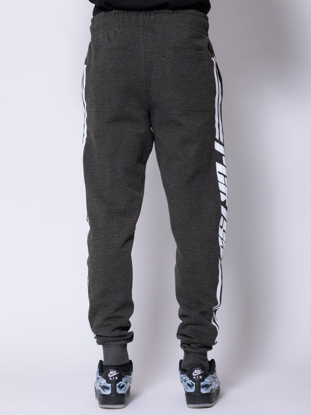 Young and Reckless Mens - Bottoms - Sweatpants - Racer Sweatpants - Grey/White