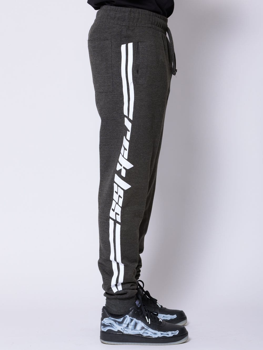 Young and Reckless Mens - Bottoms - Sweatpants - Racer Sweatpants - Grey/White