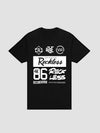 Young and Reckless Mens - Tops - Graphic Tee Associated Tee - Black