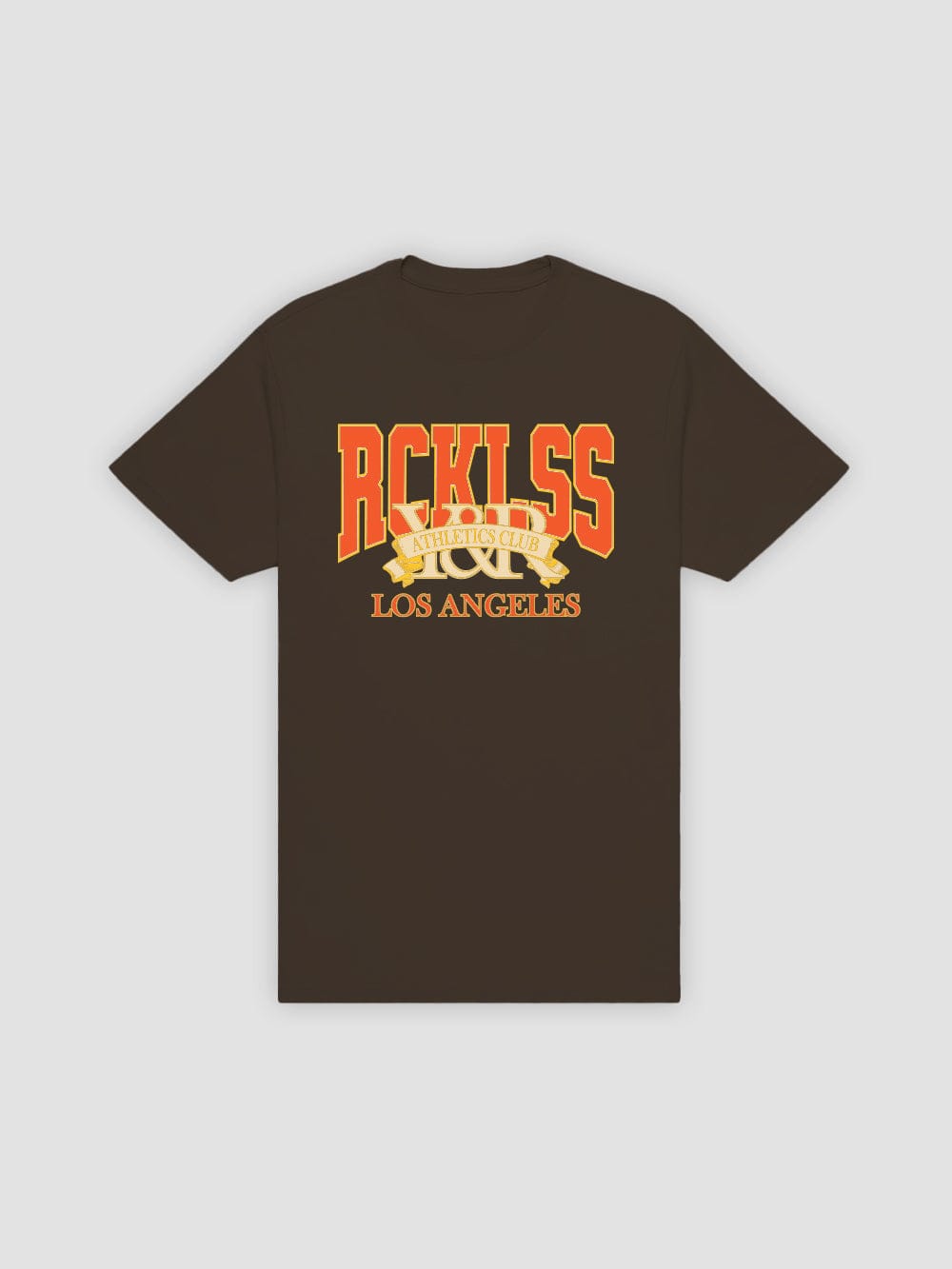 Young and Reckless Mens - Tops - Graphic Tee Banner Tee - Brown