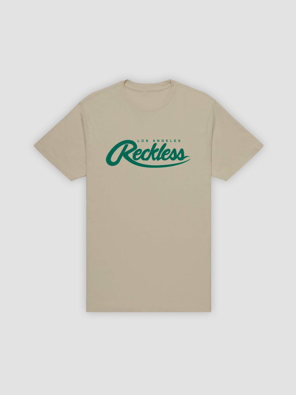 Young and Reckless Mens - Tops - Graphic Tee Big R Script Tee - Sand