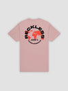Young and Reckless Mens - Tops - Graphic Tee Globe Tee - Light Pink