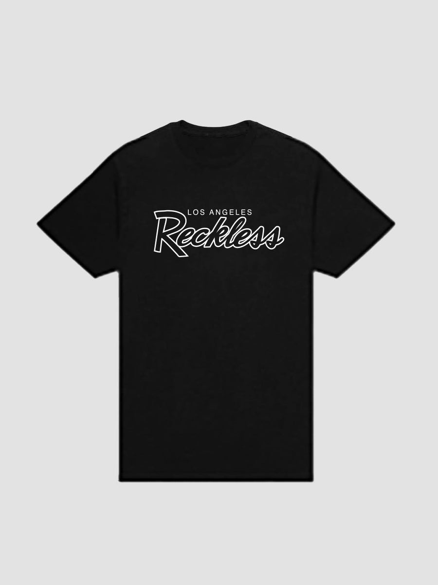 Young and Reckless Mens - Tops - Graphic Tee OG Reckless Outline Tee - Black/White