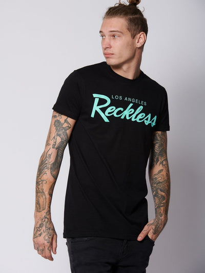 Young and Reckless Mens - Tops - Graphic Tee OG Reckless Tee - Black/Ice