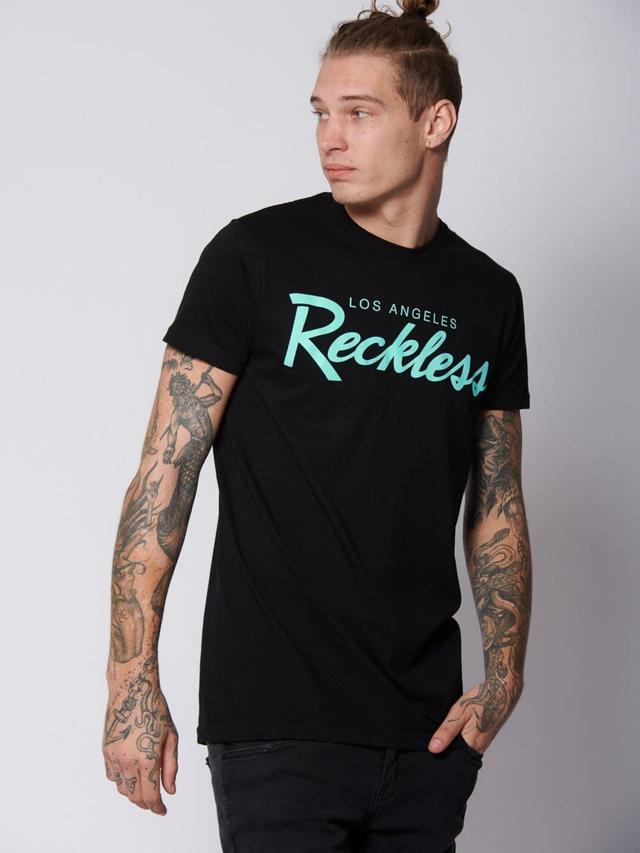 Young and Reckless Mens - Tops - Graphic Tee OG Reckless Tee - Black/Ice