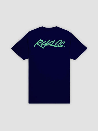 Young and Reckless Mens - Tops - Graphic Tee Scribe Tee - Navy