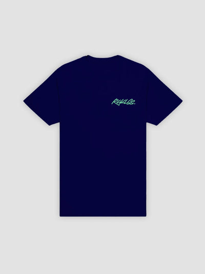 Young and Reckless Mens - Tops - Graphic Tee Scribe Tee - Navy