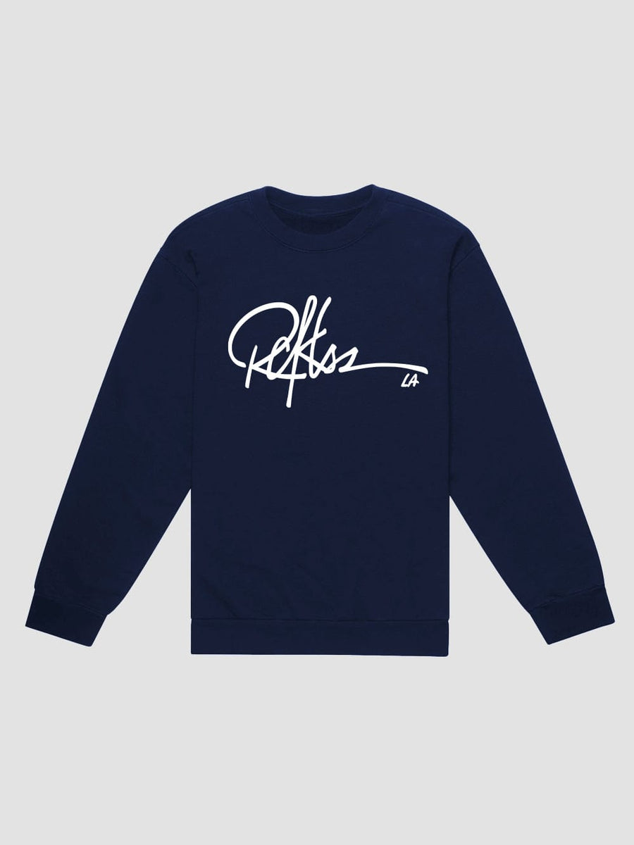 Young and Reckless Mens - Tops - Graphic Tee Signature Crewneck - Navy