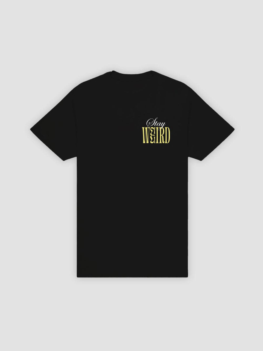 Young and Reckless Mens - Tops - Graphic Tee Stay Weird Tee - Black