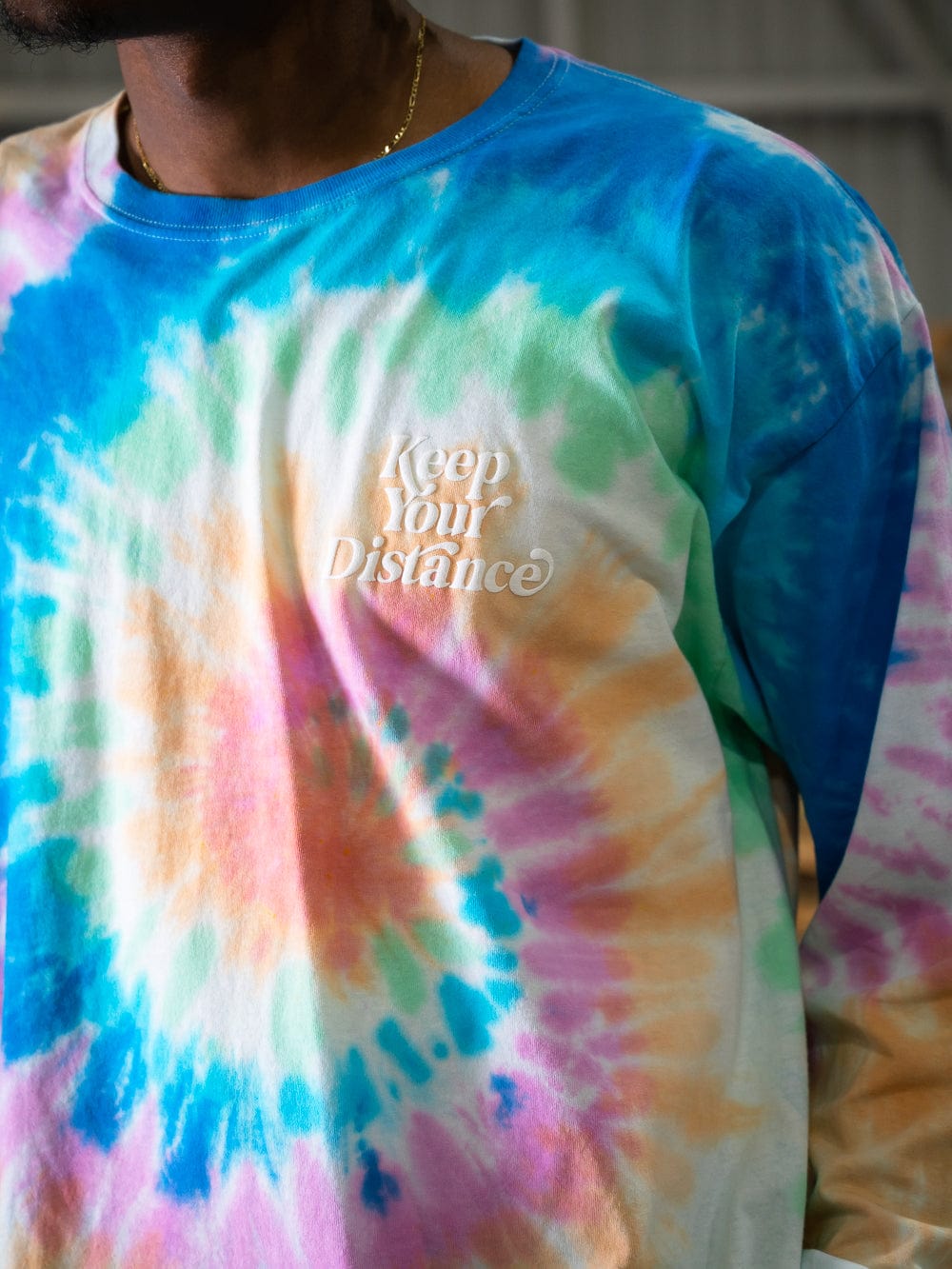 Young and Reckless Mens - Tops - Long Sleeve Keep Your Distance Long Sleeve - Tie Dye