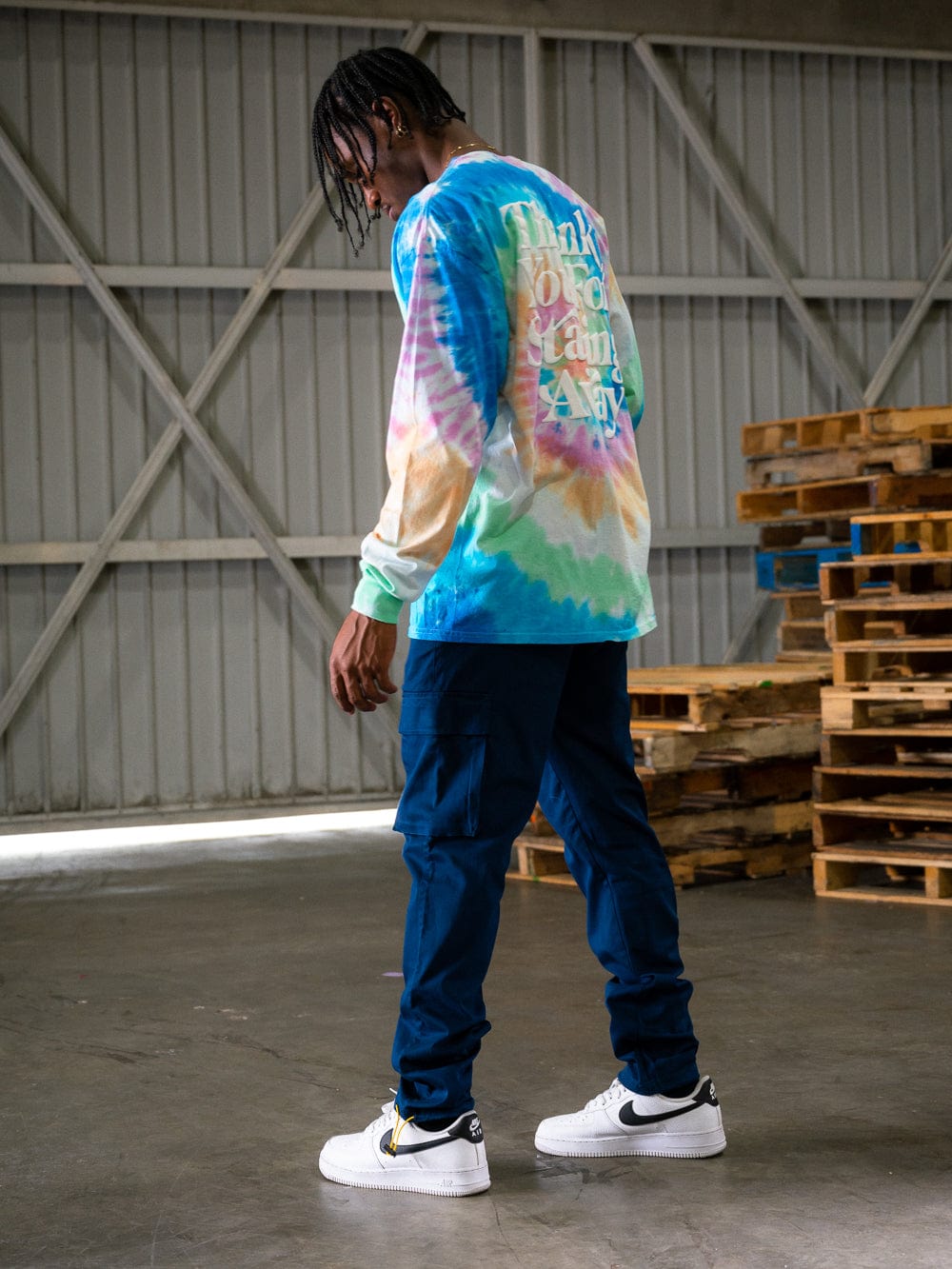 Clothing Reckless Tie Dye Hoodie Keep Your Distance Long Sleeve