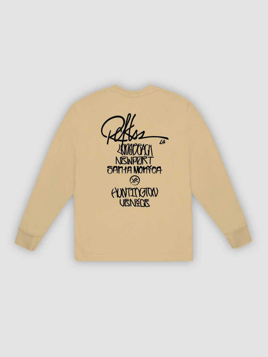Young and Reckless Mens - Tops - Long Sleeve Locations Long Sleeve - Sand