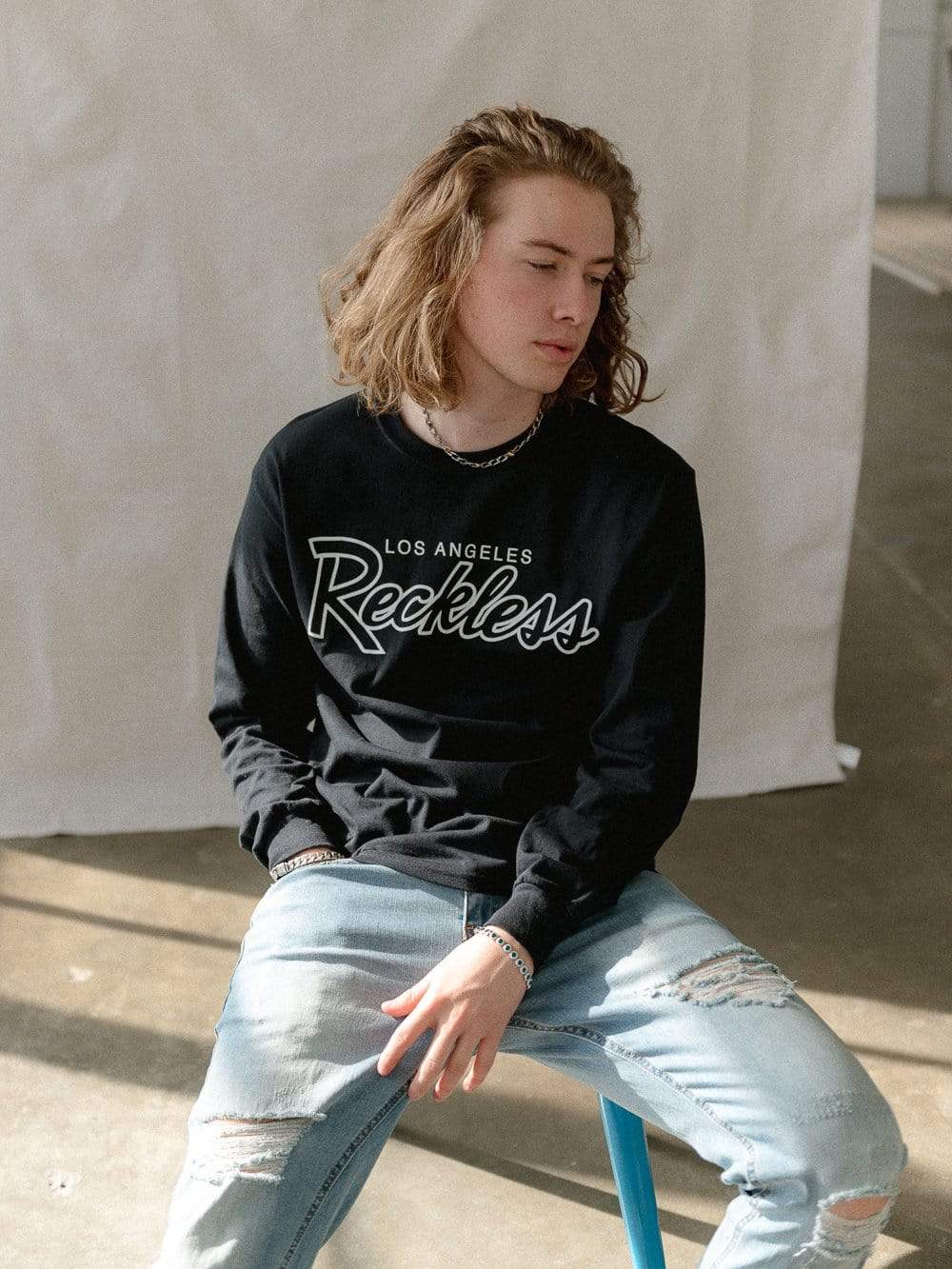 Young and Reckless Mens - Tops - Long Sleeve OG Reckless Outline Long Sleeve - Black