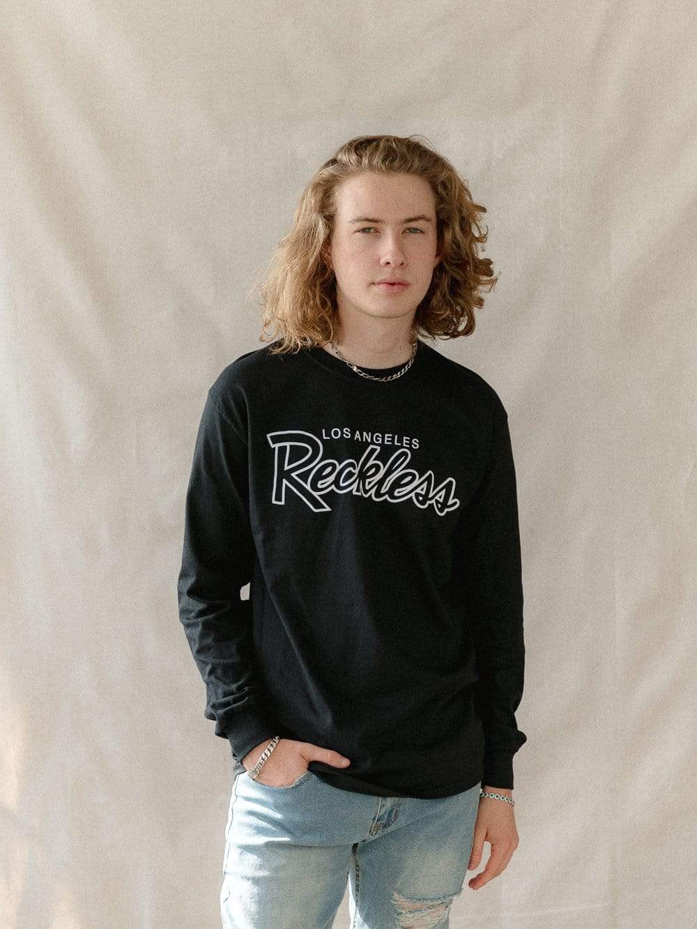 Young and Reckless Mens - Tops - Long Sleeve OG Reckless Outline Long Sleeve - Black