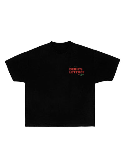 Young and Reckless Mens - WeedHumor Reckless X WeedHumor: Devil's Lettuce Tee - Black