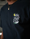 Young and Reckless Mens - WeedHumor Reckless X Weedhumor: Mile High Club Tee - Black