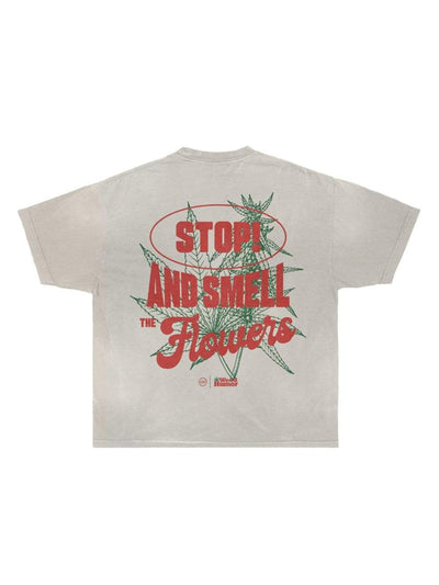 Young and Reckless Mens - WeedHumor Reckless X WeedHumor: Smell The Flowers Tee - Natural