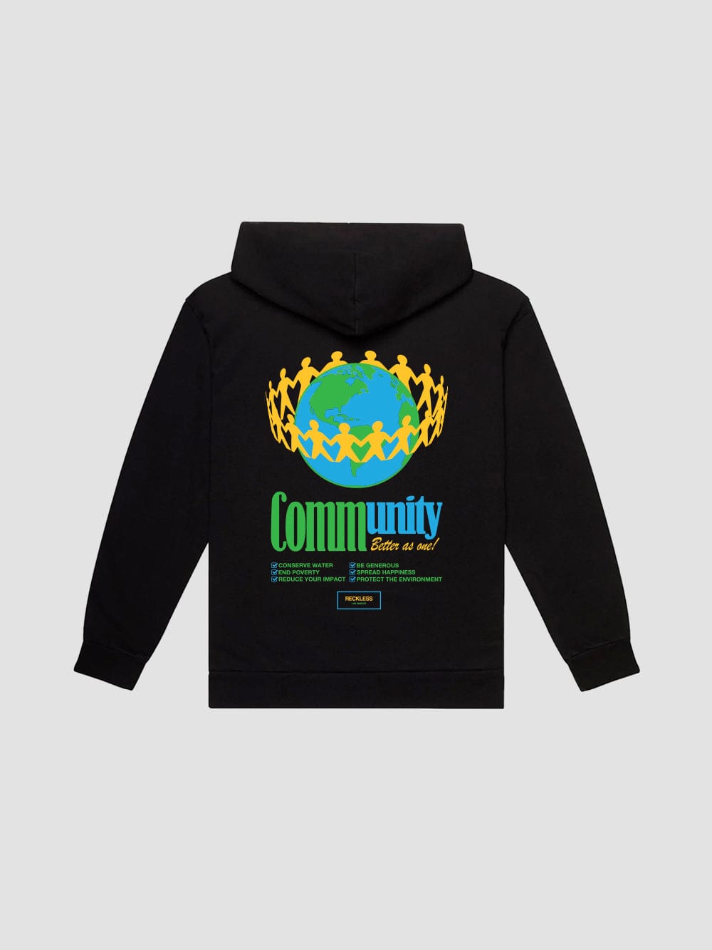 Black reckless hot sale hoodie