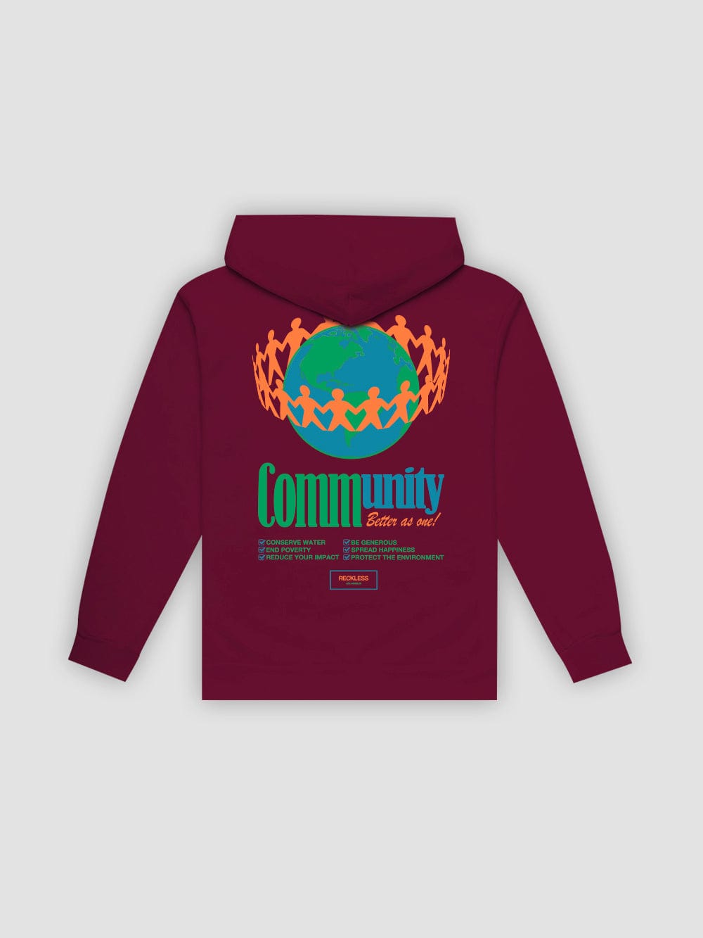 Young & Reckless Mens - Fleece - Hoodies Better As One Hoodie - Maroon