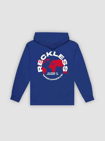 Young & Reckless Mens - Fleece - Hoodies Globe Hoodie - Royal Blue