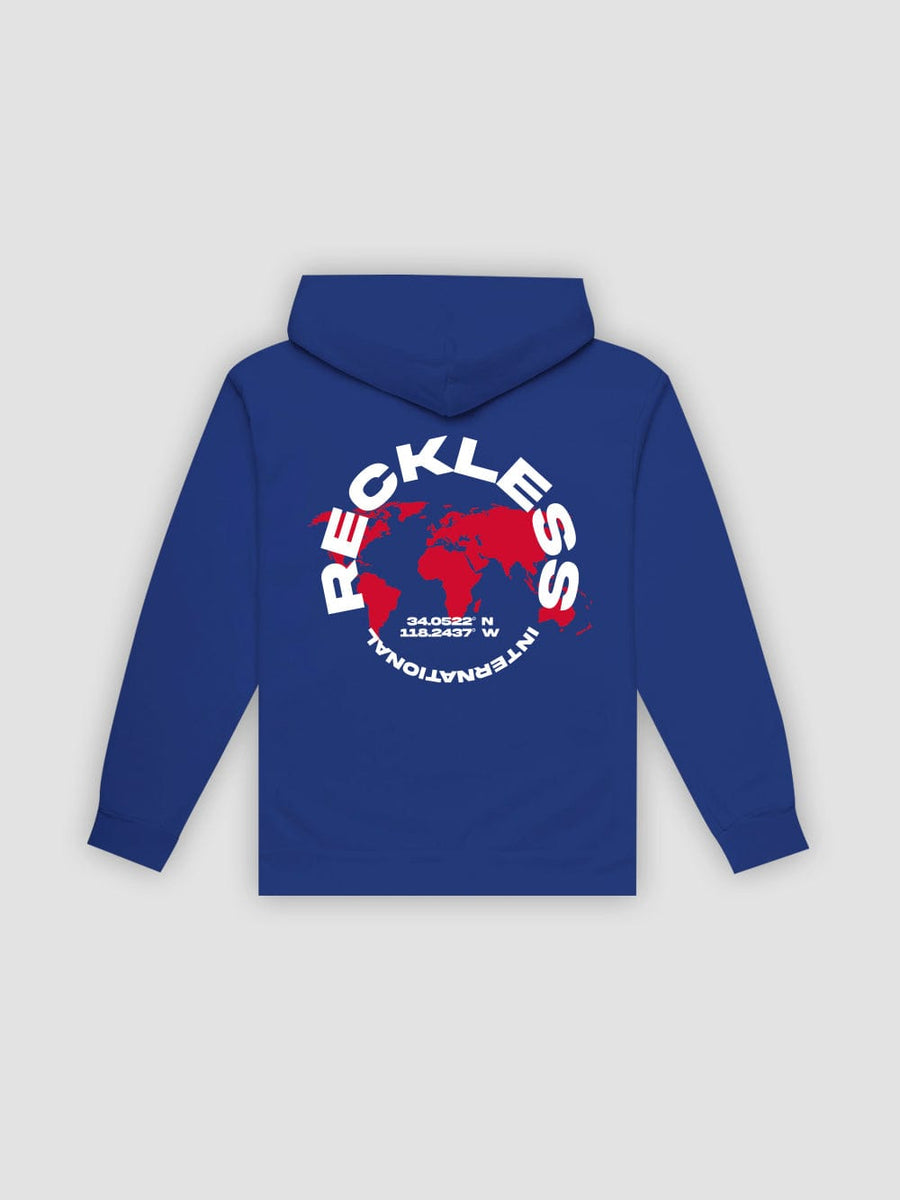 Young & Reckless Mens - Fleece - Hoodies Globe Hoodie - Royal Blue