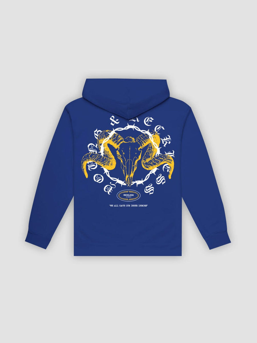 Young & Reckless Mens - Fleece - Hoodies Inner Demons Hoodie - Royal Blue