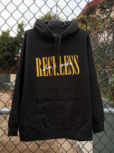 Young & Reckless Mens - Fleece - Hoodies LA Vintage Hoodie - Charcoal