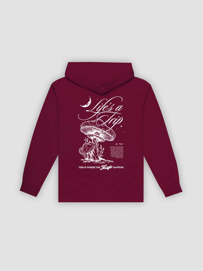 Young & Reckless Mens - Fleece - Hoodies Life's A Trip Hoodie - Maroon