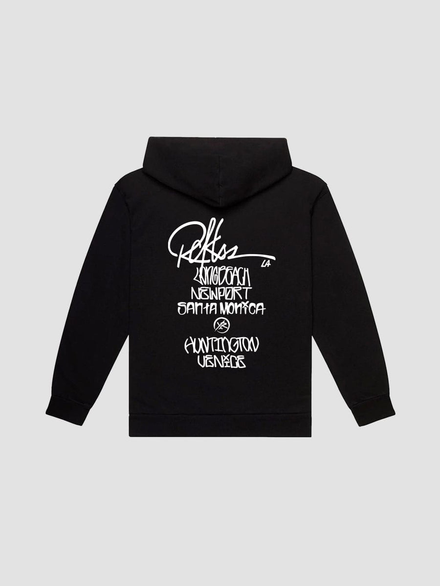 Young & Reckless Mens - Fleece - Hoodies Locations Hoodie - Black