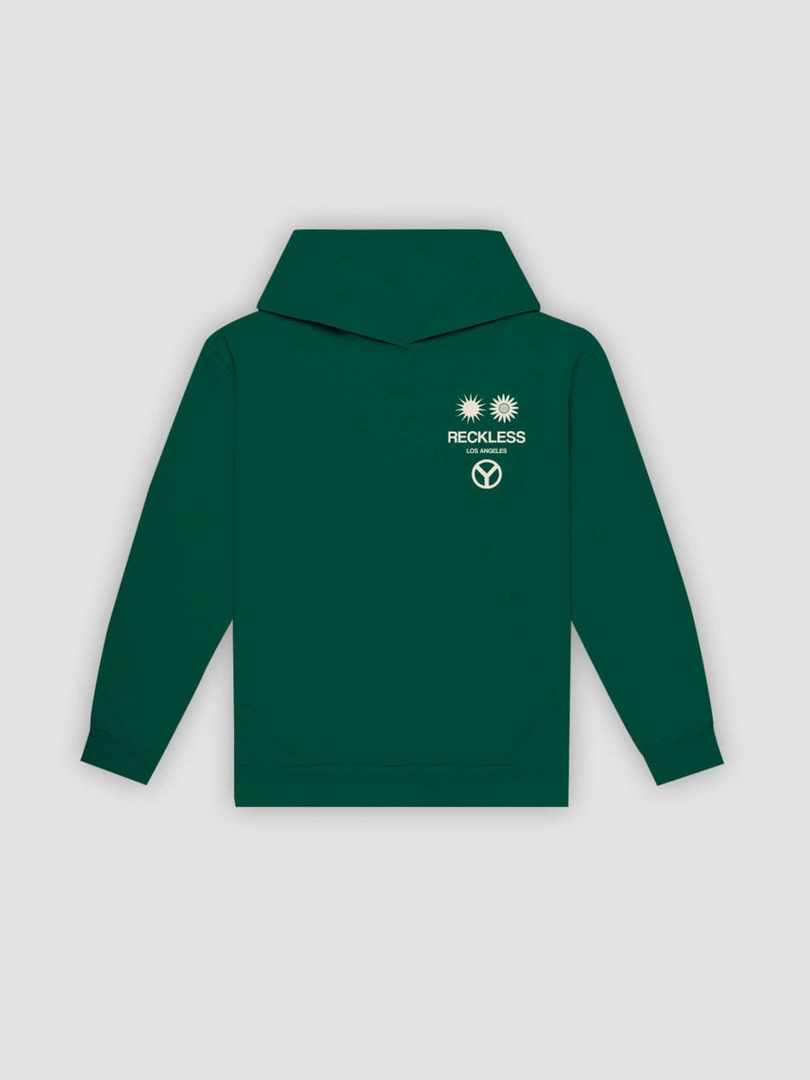 Young & Reckless Mens - Fleece - Hoodies Peace and Love Hoodie - Forest Green