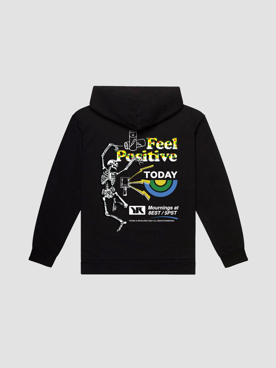 Young & Reckless Mens - Fleece - Hoodies Positive Hoodie - Black